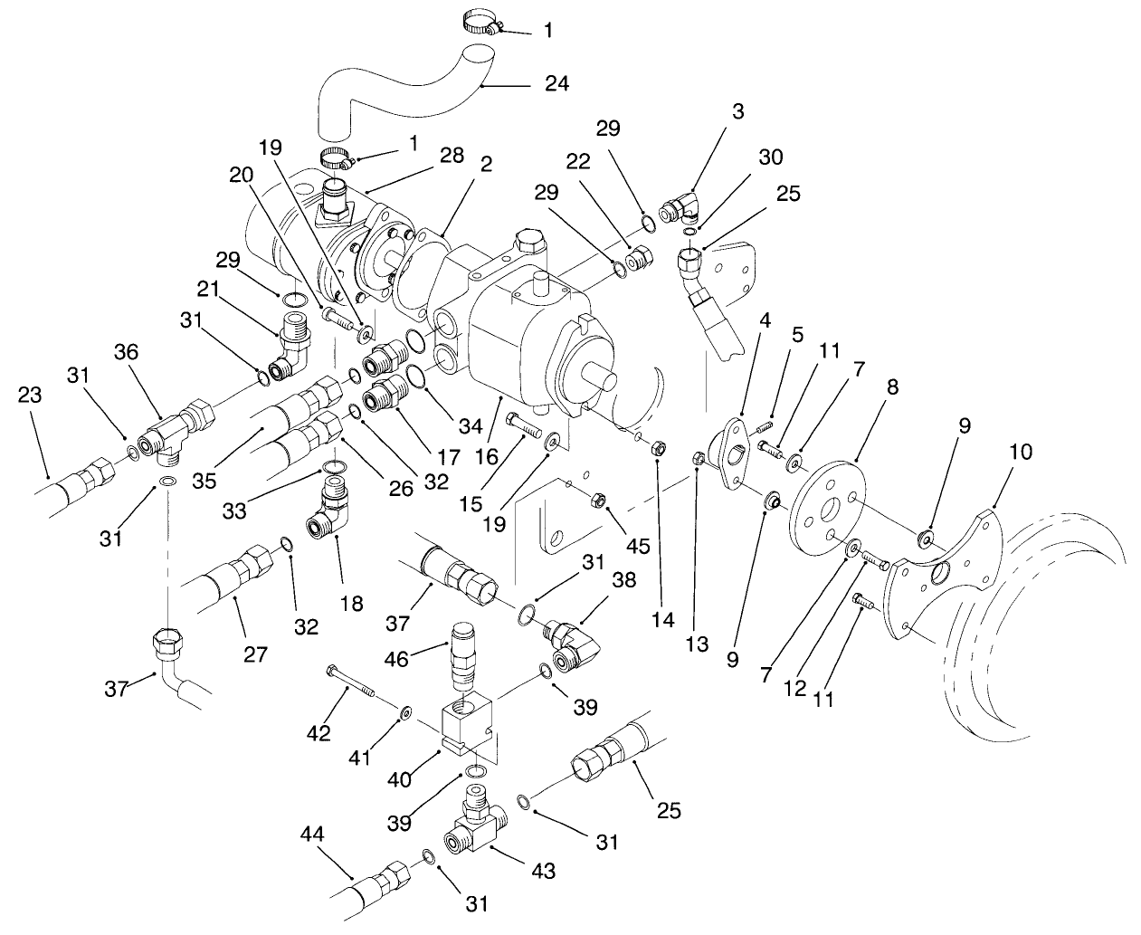 Hydraulic Pump & Hydrostat Assembly