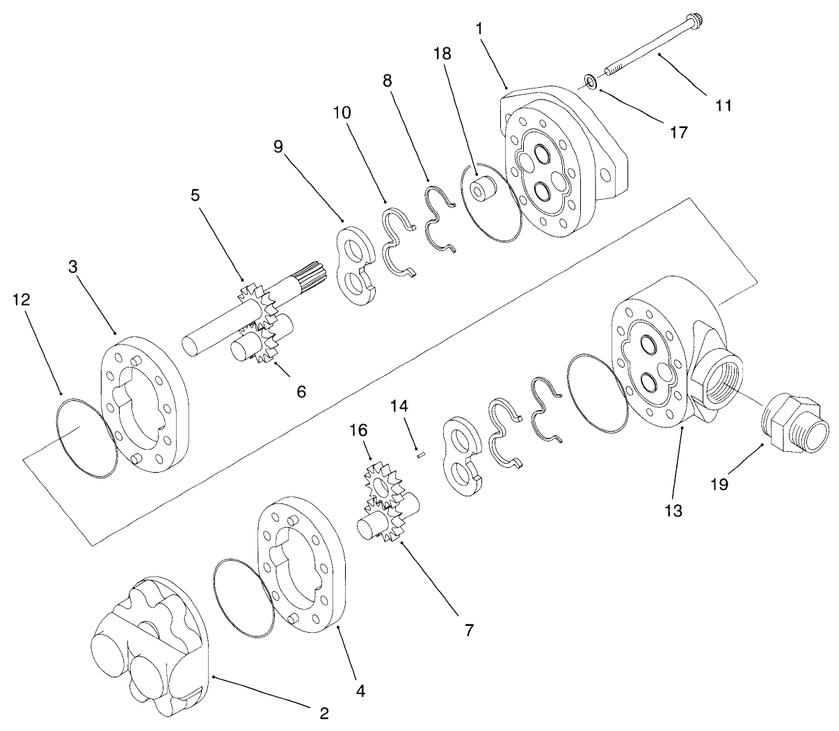 Gear Pump Assembly No. 94-6390 (serial No. 60474 & Up)