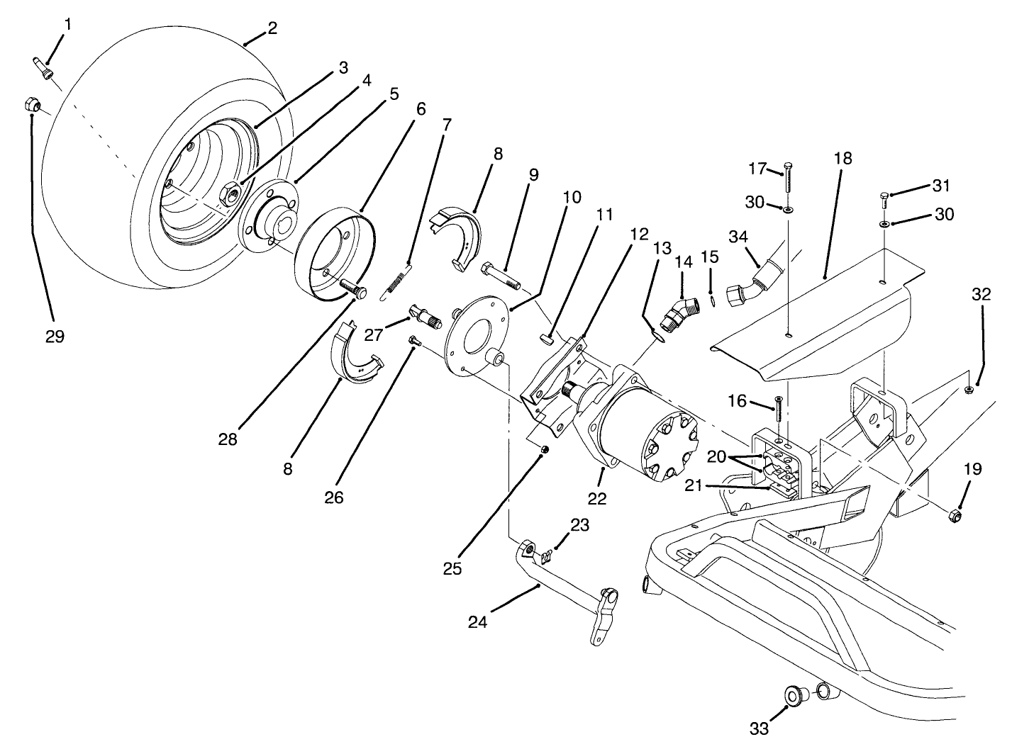 Front Wheel & Brake Assembly
