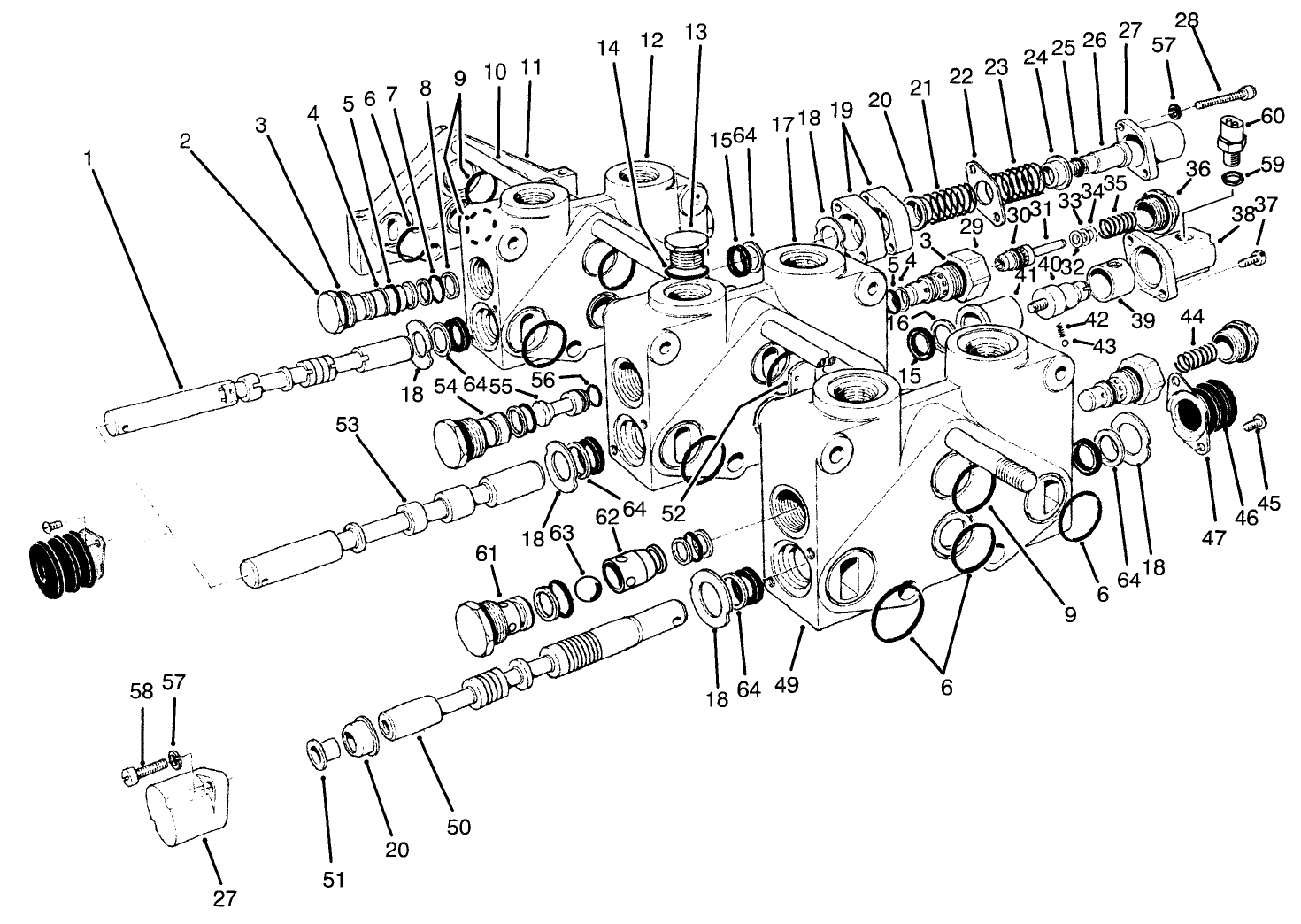 Control Valve Assembly No. 84-2203 (sections 3 Thru 5) (continued)