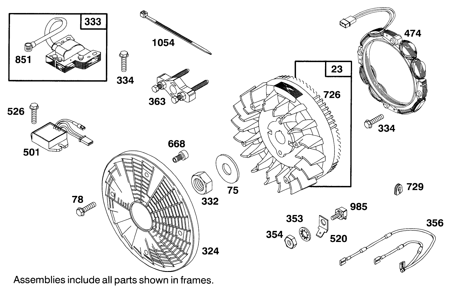 Engine Briggs & Stratton Model 303447-0479-01