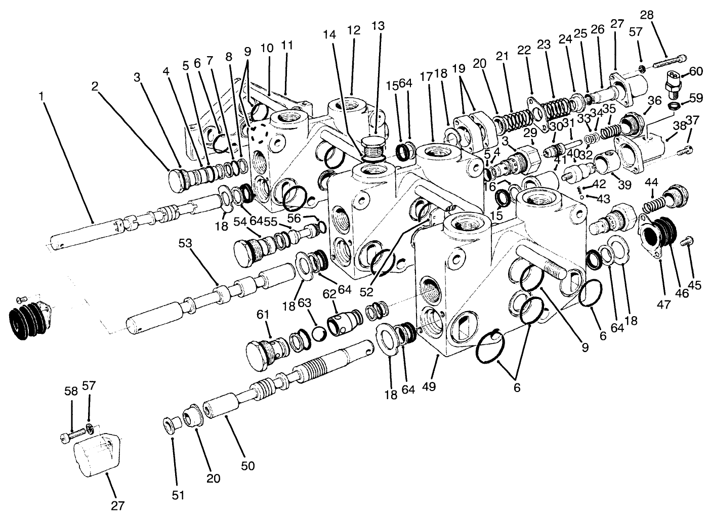 Control Valve Assembly No. 84-2203 (sections 3 Thru 5 Continued)