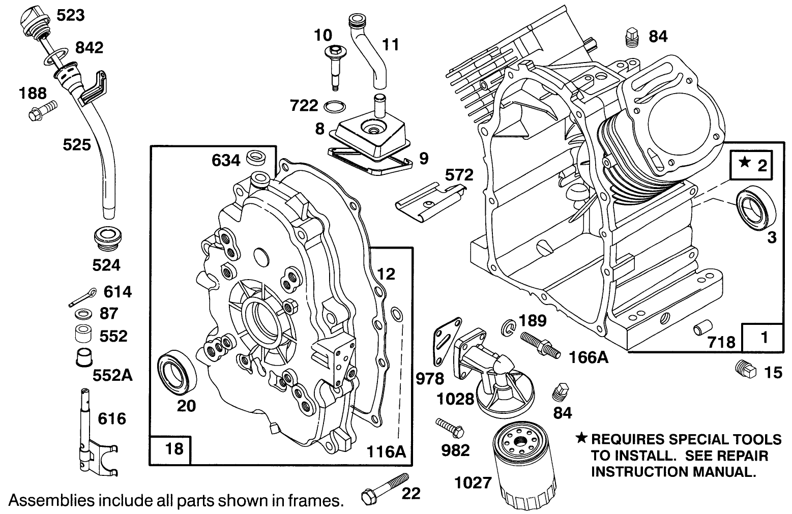 Engine Briggs & Stratton Model 303447-0411-01