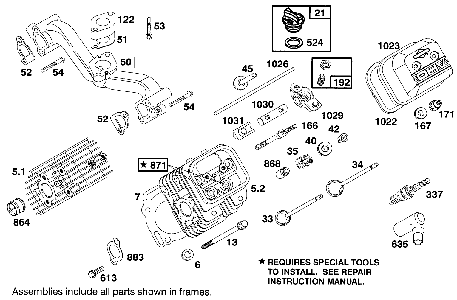 Engine Briggs & Stratton Model 303447-0411-01