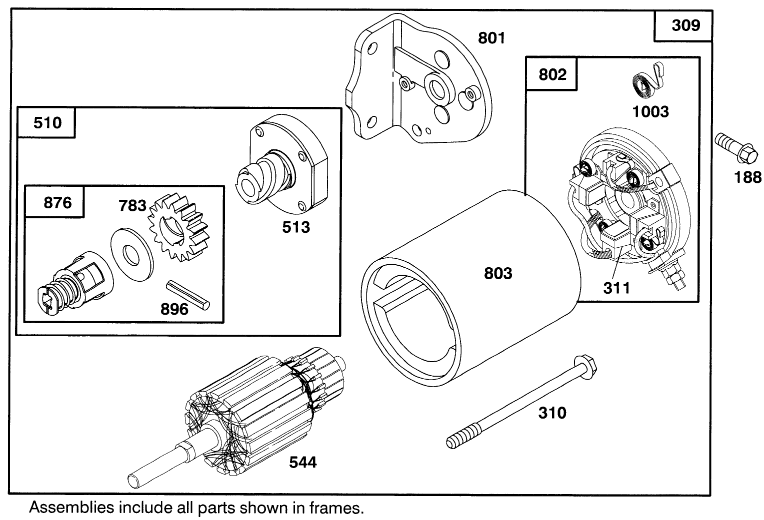Engine Briggs & Stratton Model 303447-0411-01