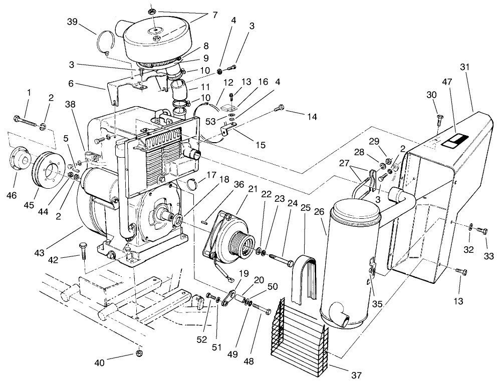 Engine & Clutch Assembly