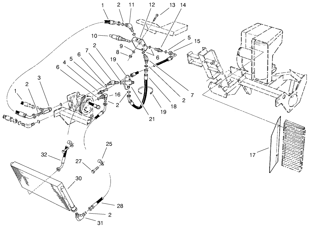 Hydraulic Oil Cooler Assembly