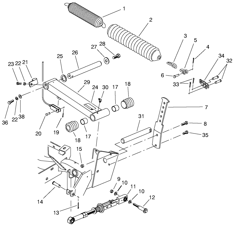 Rear Cutting Unit Lift Arm Assembly
