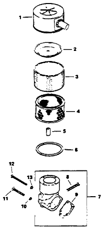 Air Intake-Engine Kohler Model No. M16qs Spec. No.711563