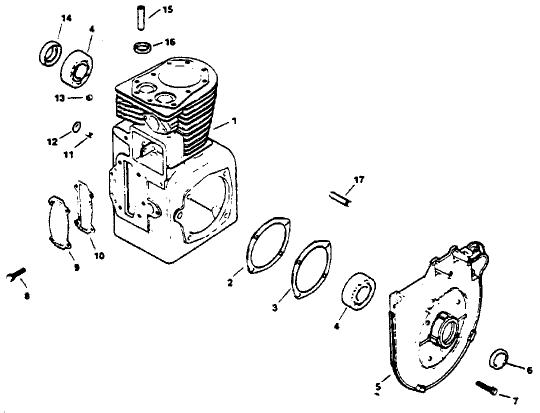 Crankcase-Engine Kohler Model No. M16qs Spec. No.711563