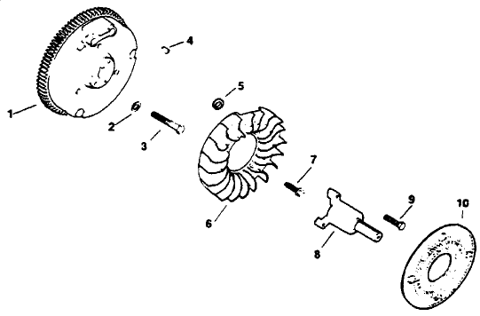 Flywheel-Engine Kohler Model No. M16qs Spec.no.711563