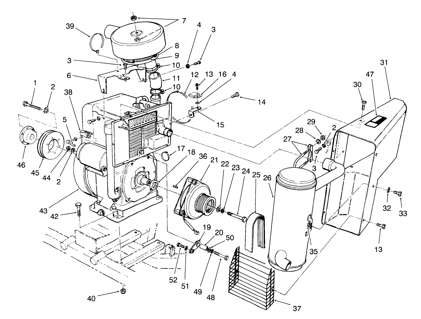 Engine & Clutch Assembly