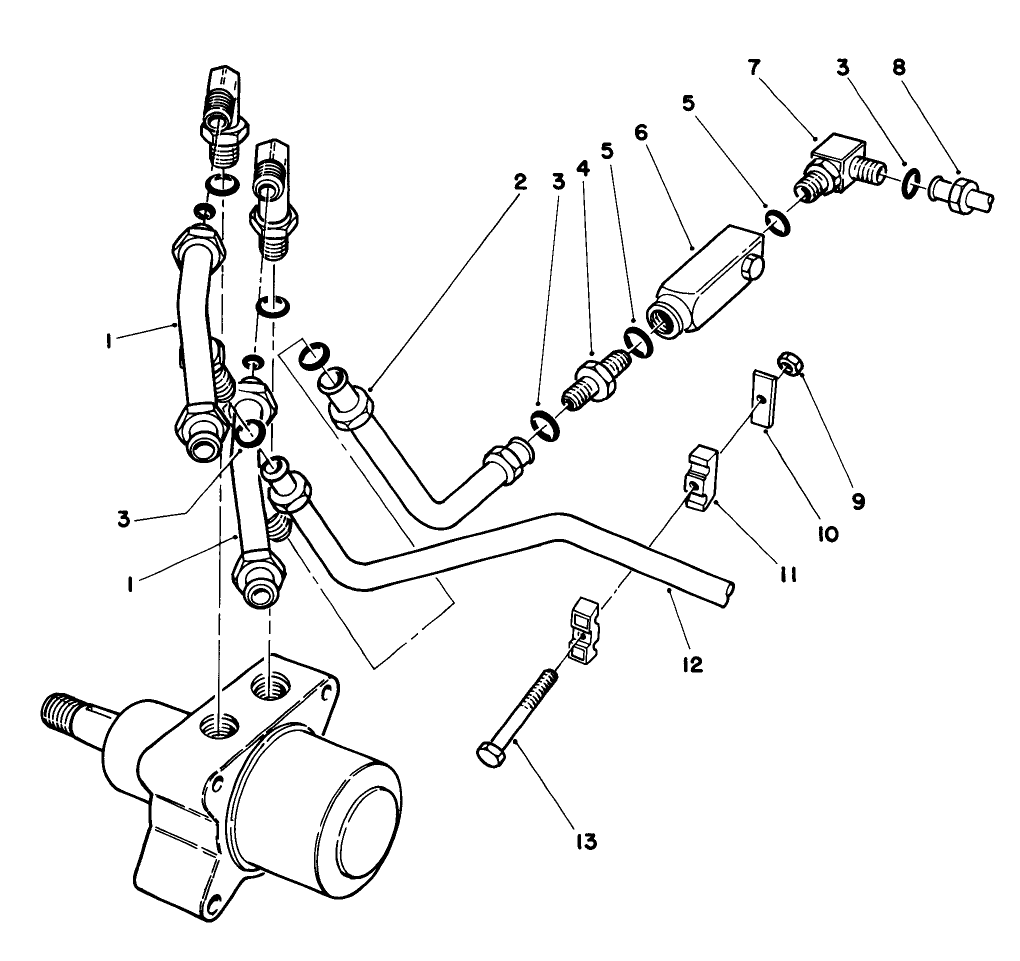 Right Front Wheel Plumbing Assembly