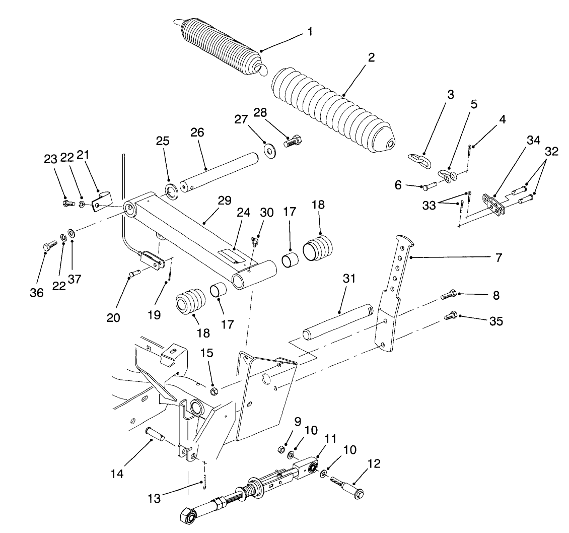Rear Cutting Unit Lift Arm Assembly