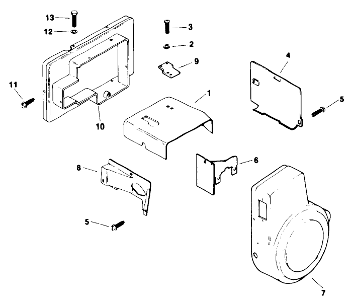 Engine Kohler Model No. M16qs Spec No. 711563-Baffles & Shroud