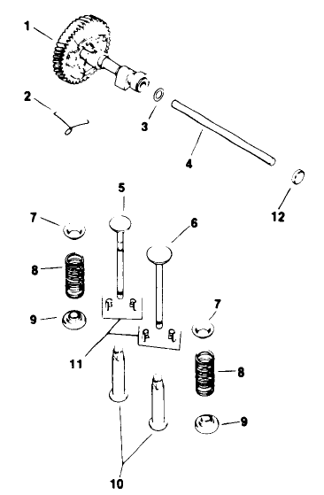 Engine Kohler Model No. M16qs Spec No. 711563-Camshaft & Valves