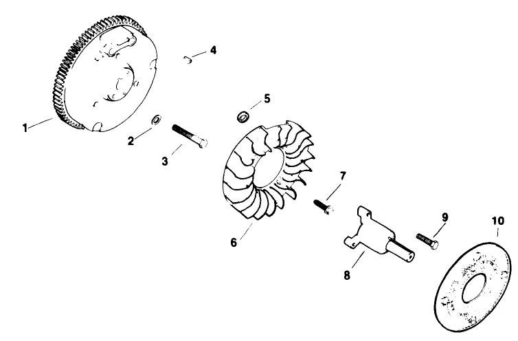 Engine Kohler Model No. M16qs Spec No. 711563-Flywheel