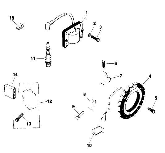 Engine Kohler Model No. M16qs Spec No. 711563-Ignition
