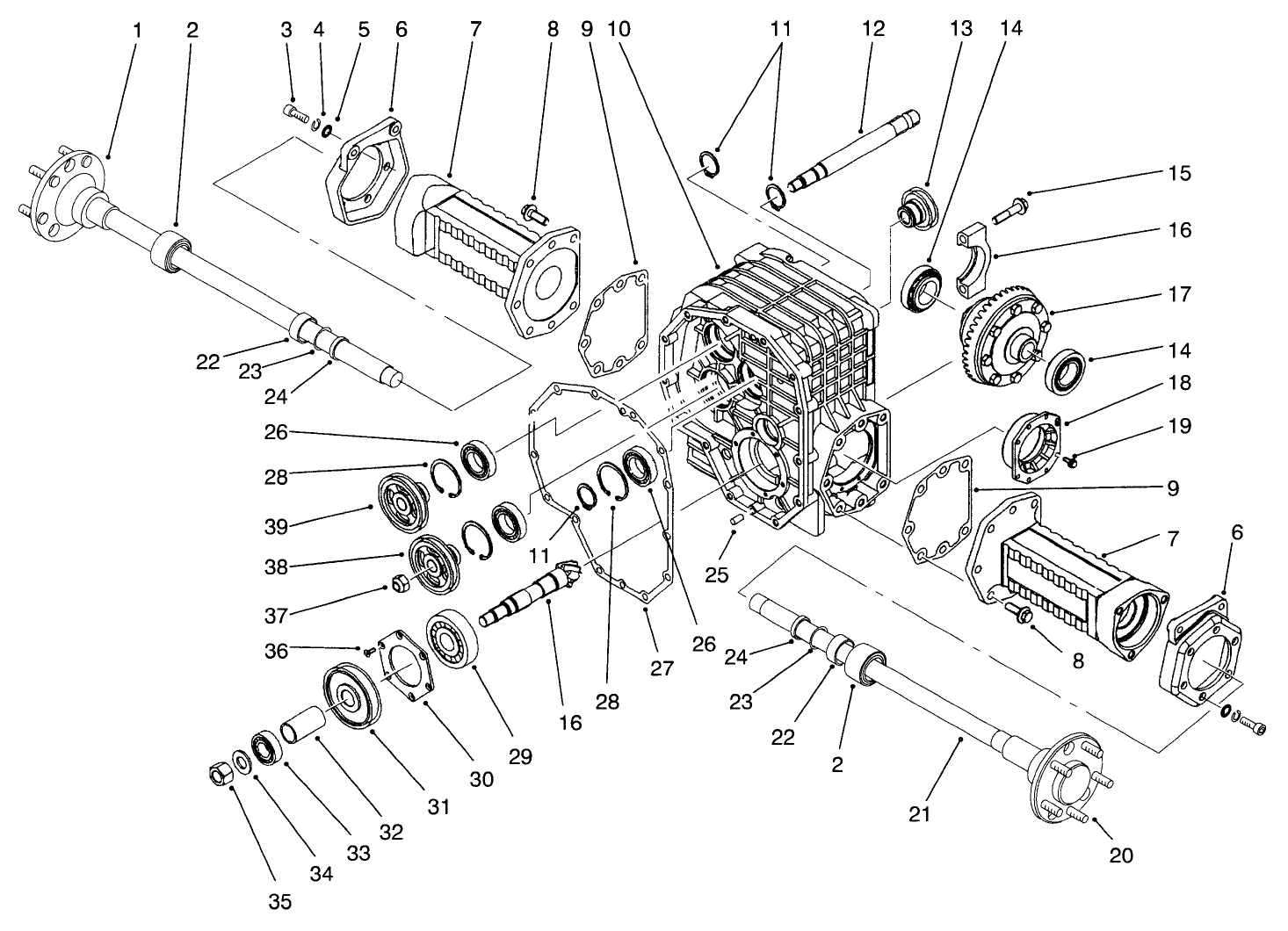 Front Axle Gear Housing Assembly
