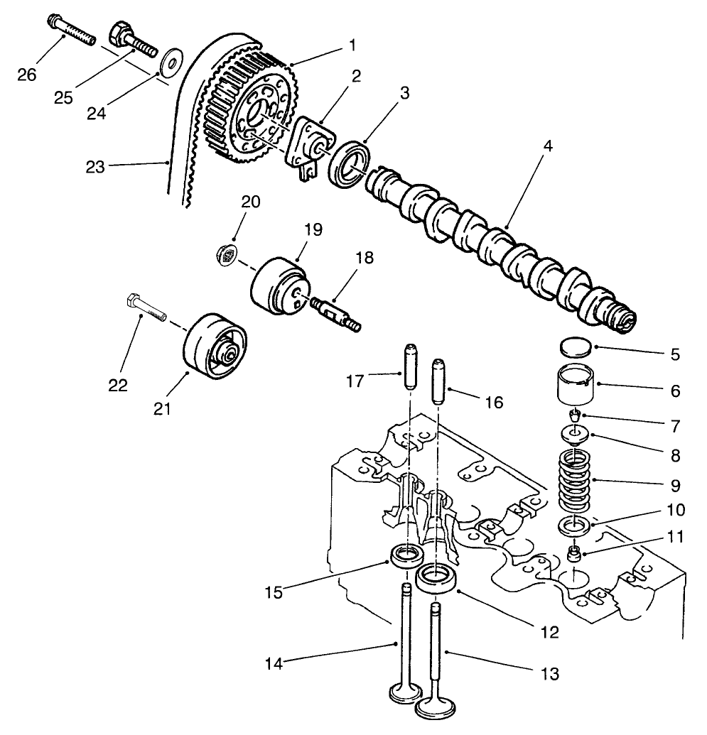 Camshaft & Valves Assembly