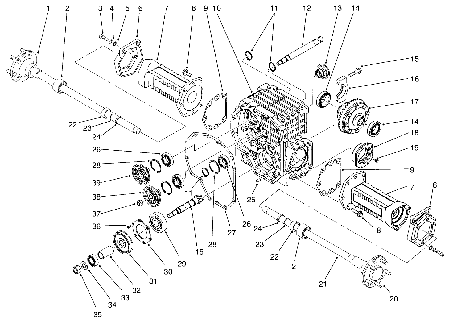 Front Axle Gear Housing Assembly