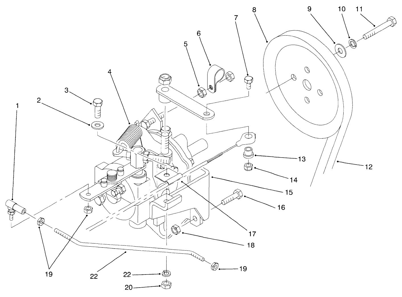 Governor Hardware & Pulley Assembly