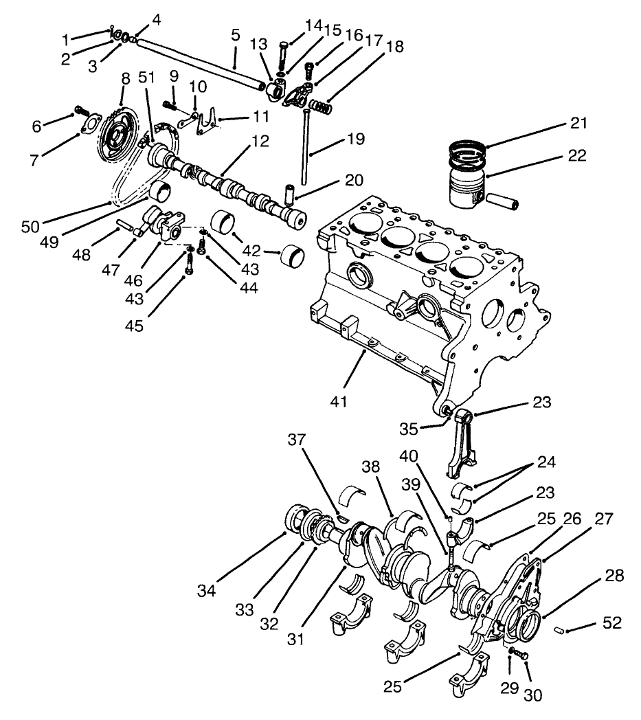 Crankshaft & Camshaft Assembly (continued)