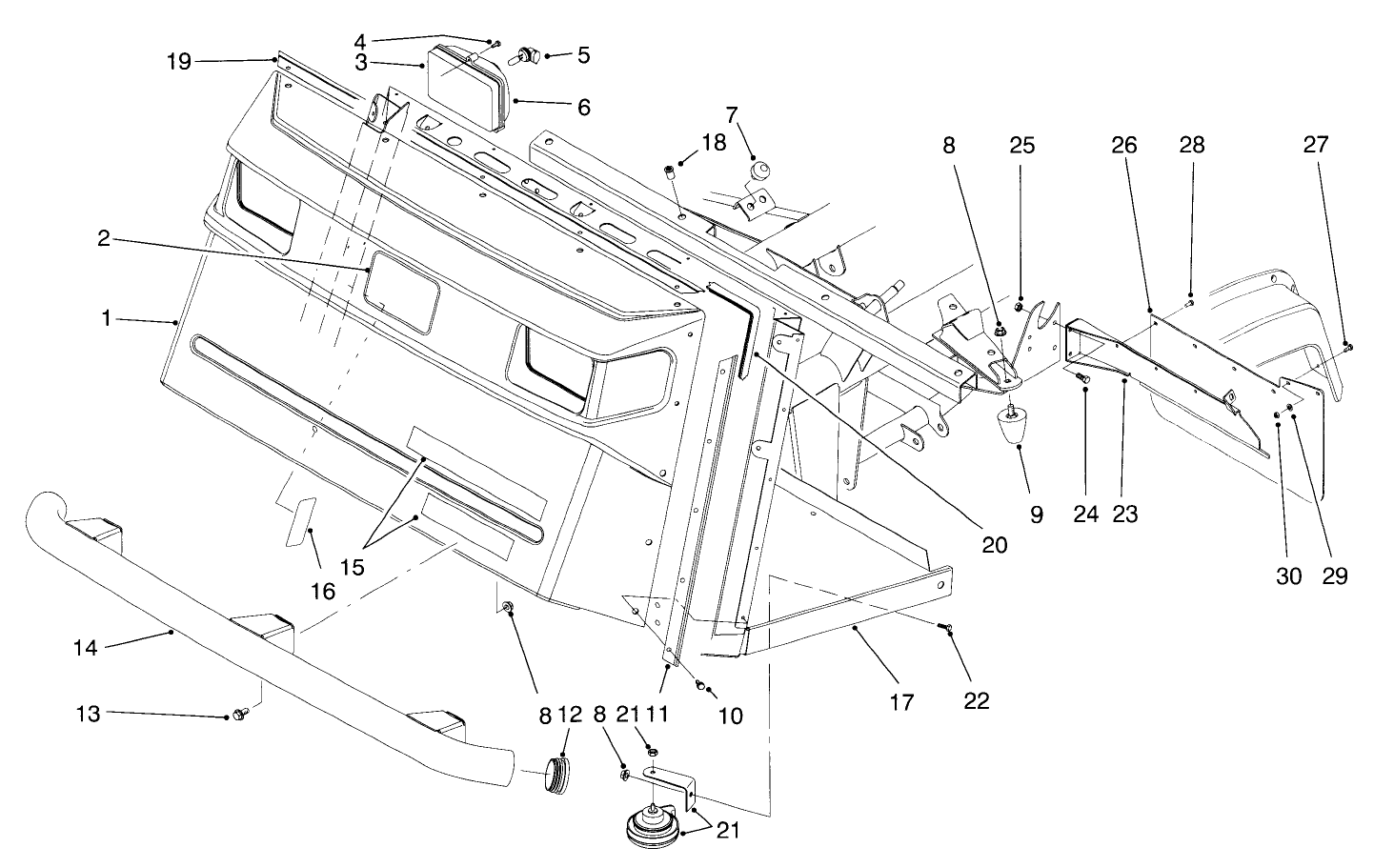 Front Bumper & Hood Assembly