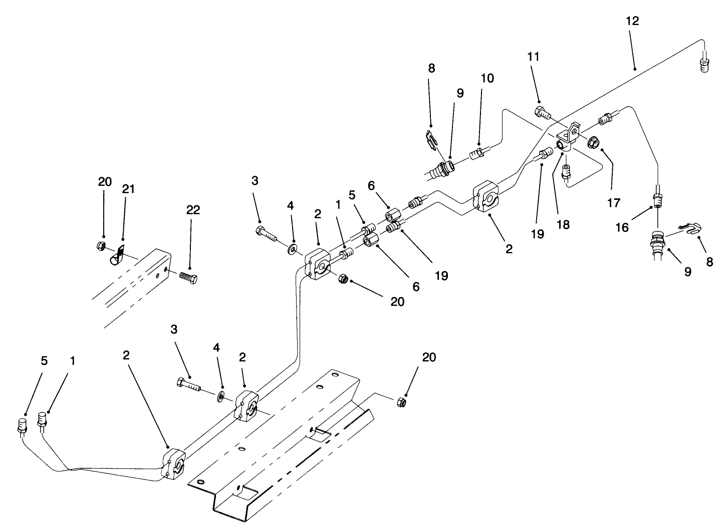 Hydraulic Brake Line Routing Assembly
