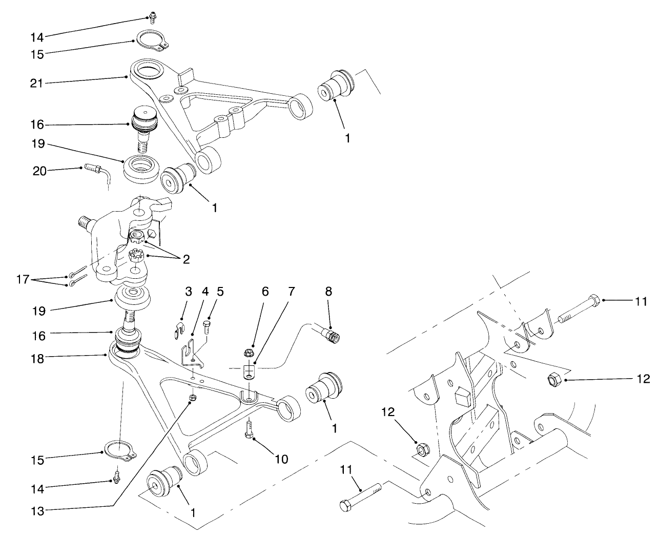 Front Suspension Control Arm Assembly
