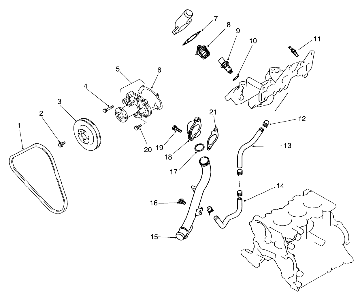 Water Pump & Thermostat Assembly