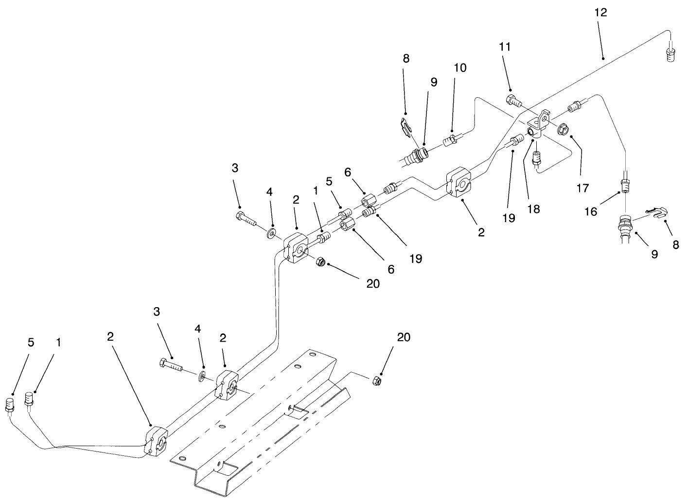 Hydraulic Brake Line Routing Assembly