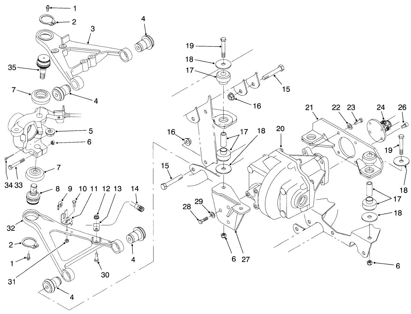 Front Suspension Control Arm Assembly