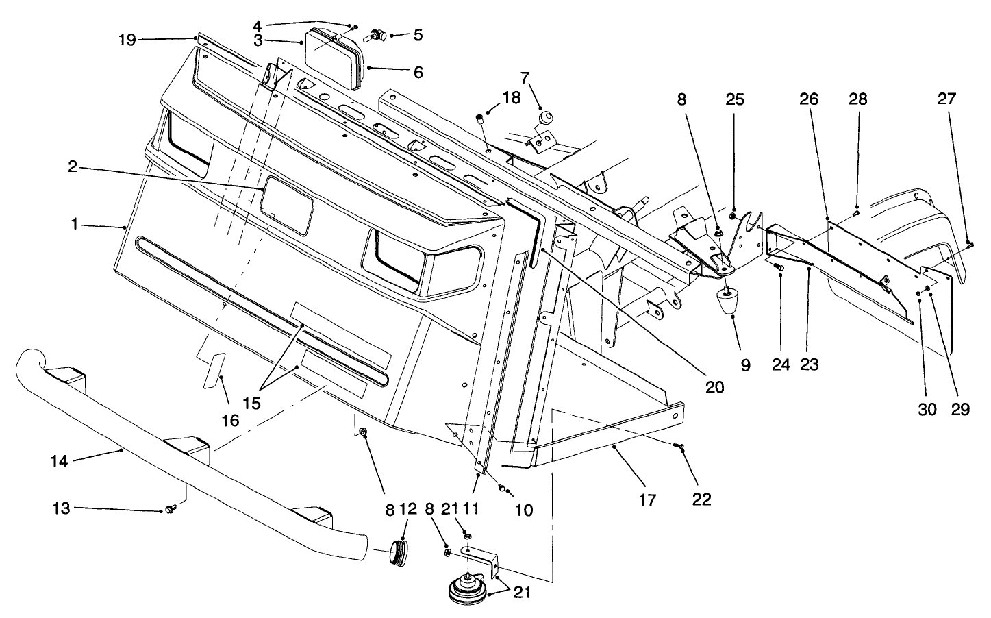 Front Bumper & Hood Assembly