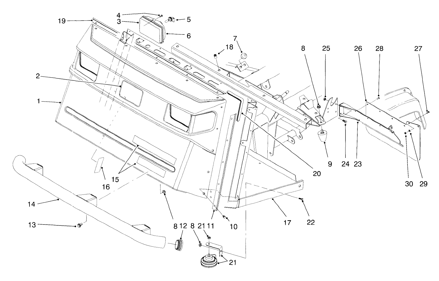Front Bumper & Hood Assembly