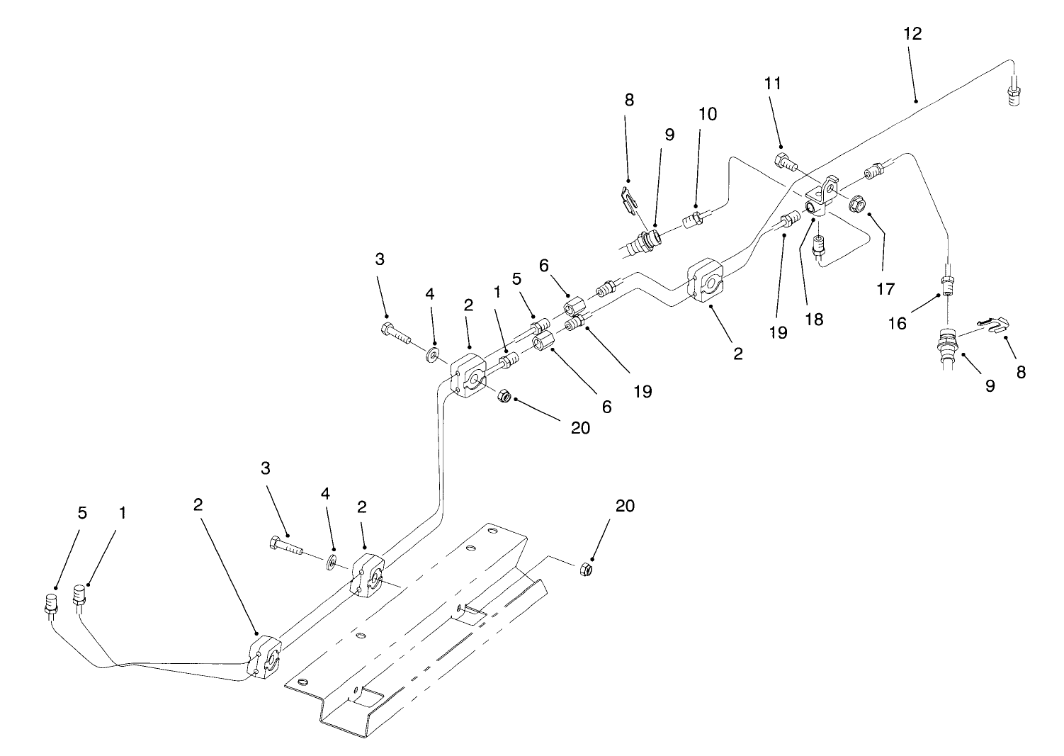 Hydraulic Brake Line Routing Assembly