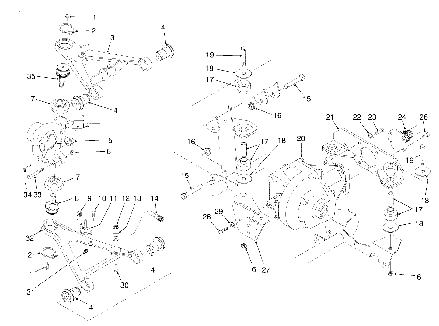 Front Suspension Control Arm Assembly