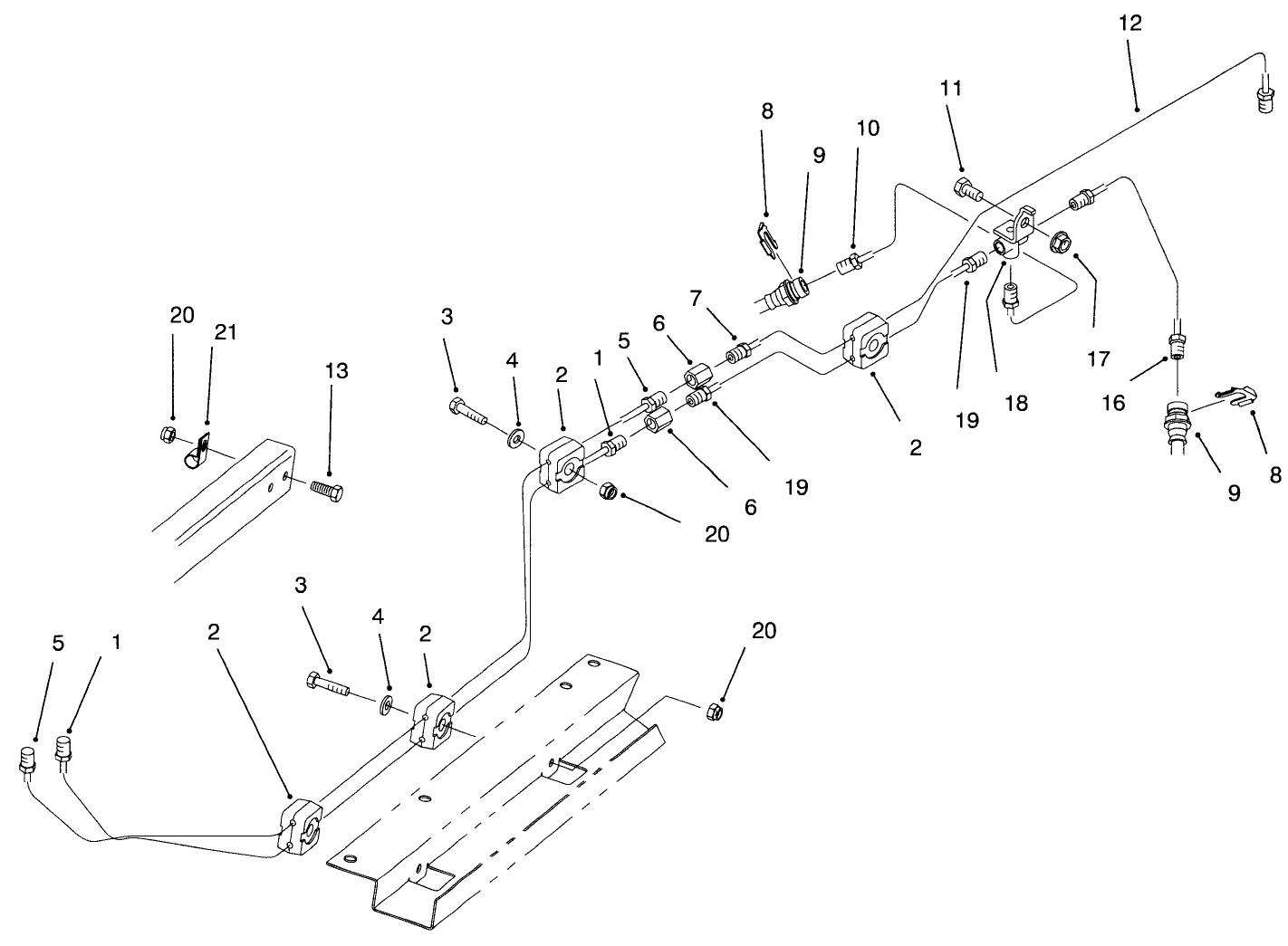 Hydraulic Brake Line Routing Assembly