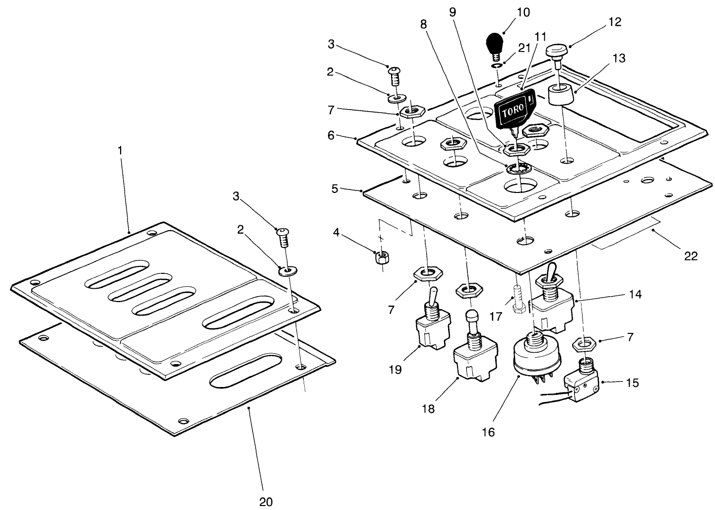 Lower Control Panel Assembly