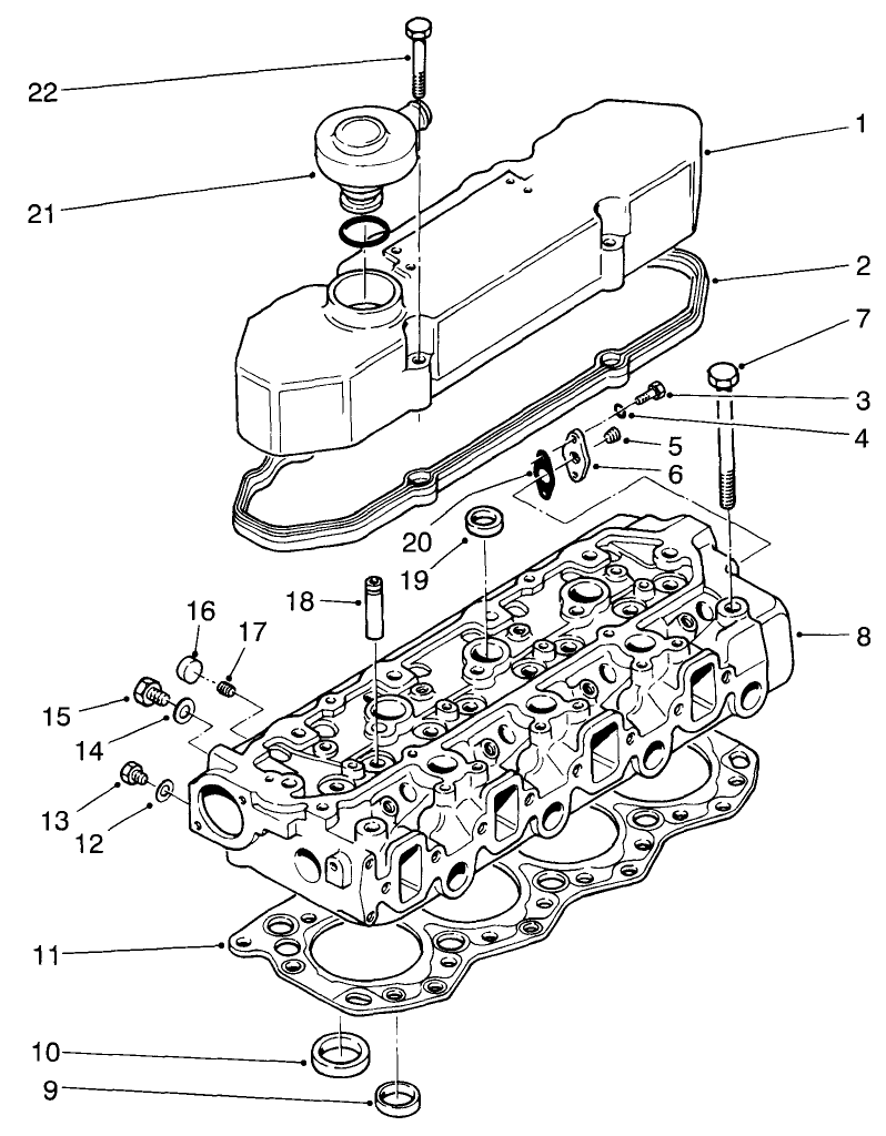 Rocker Cover & Cylinder Head Assembly