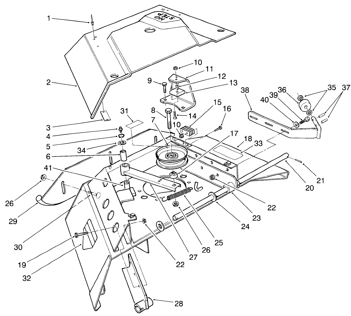 Center Deck Model No. 30592 Right Wing Assy