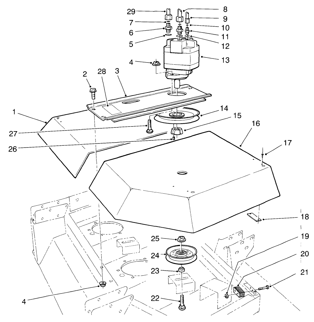 Wing Deck Model No. 30591 L.h. & 30593 R.h. Drive Assembly