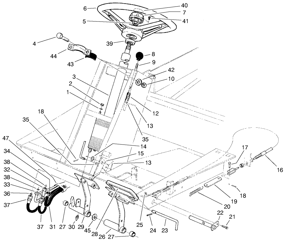 Power Steering & Brake Pedal Assembly