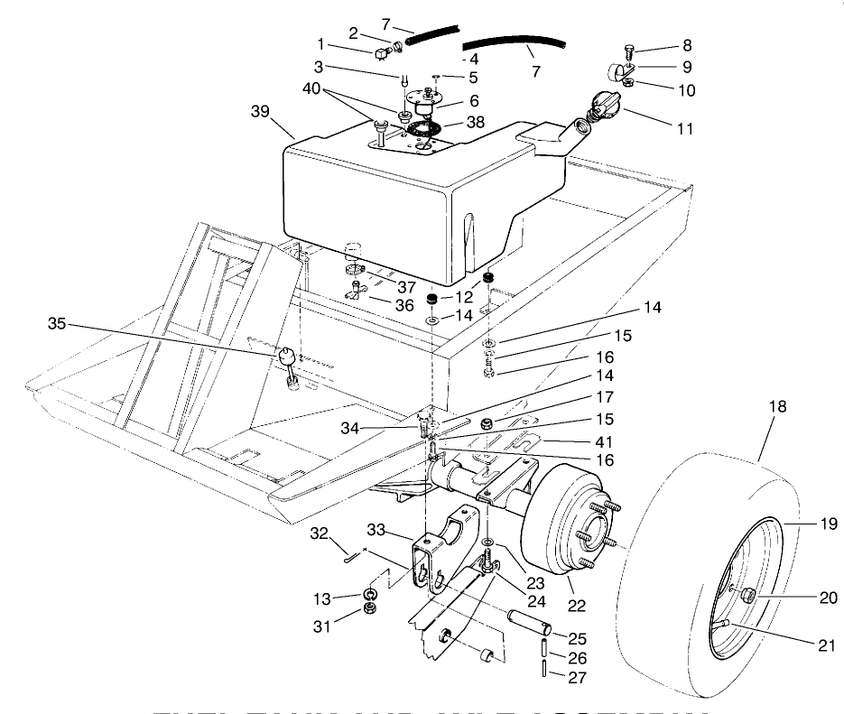Fuel Tank And Axle Assembly