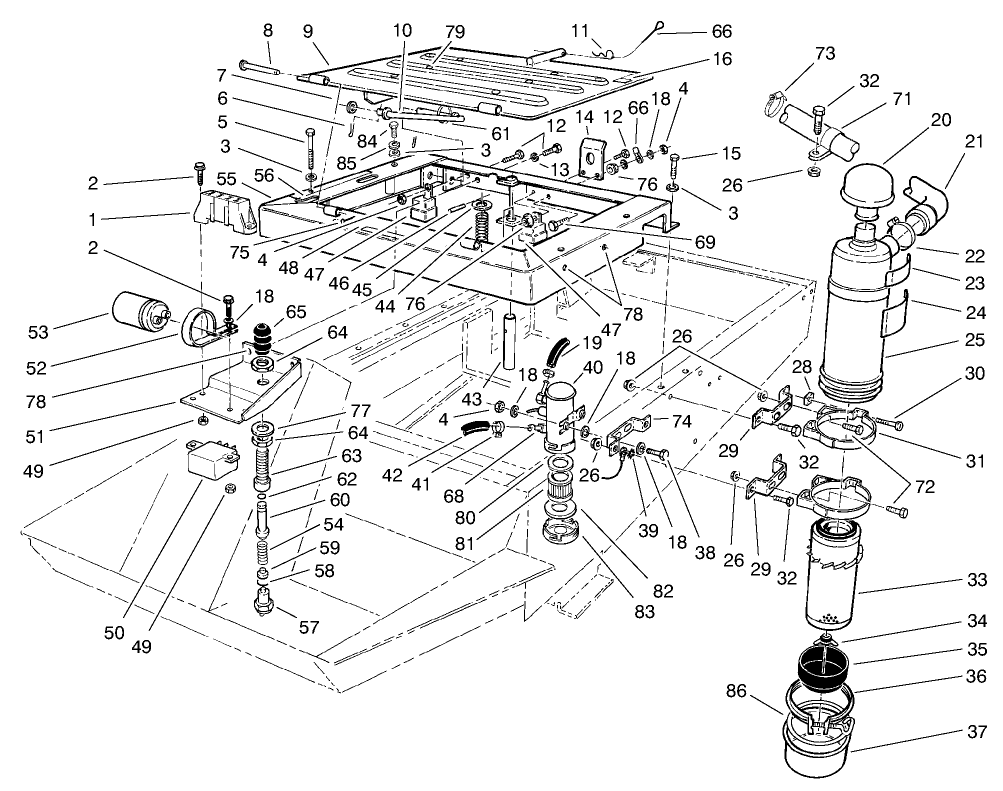 Seat Frame & Air Cleaner Assembly