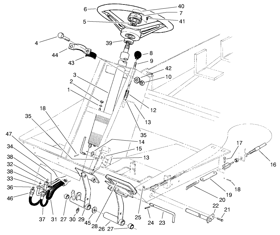 Power Steering & Brake Pedal Assembly