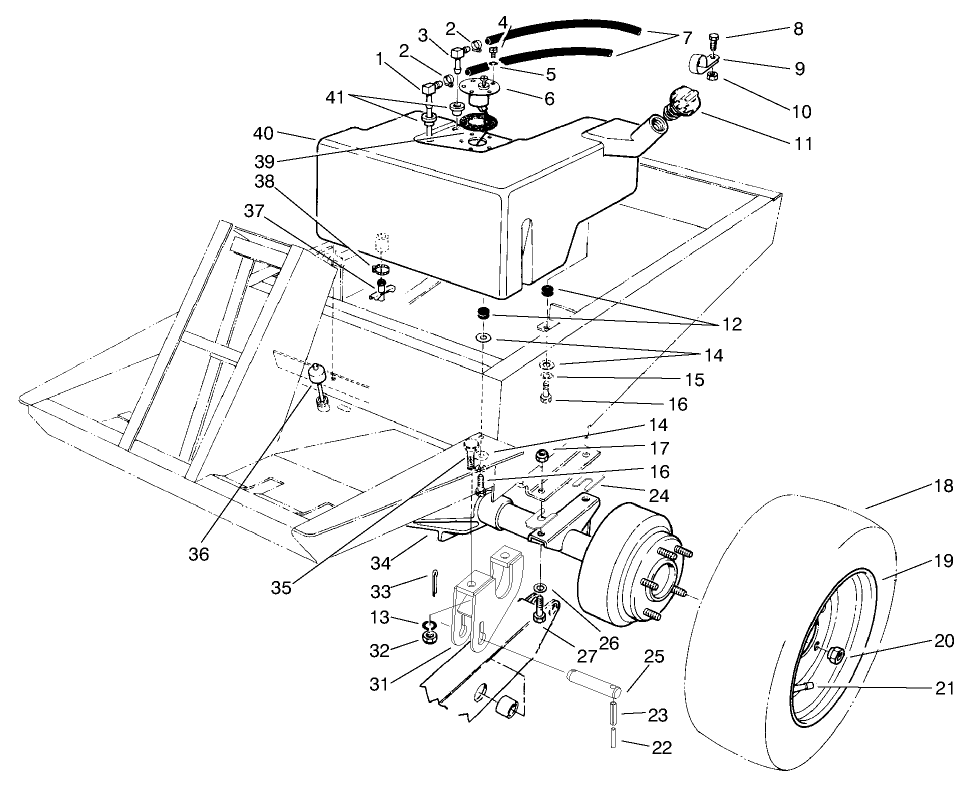 Fuel Tank And Axle Assembly