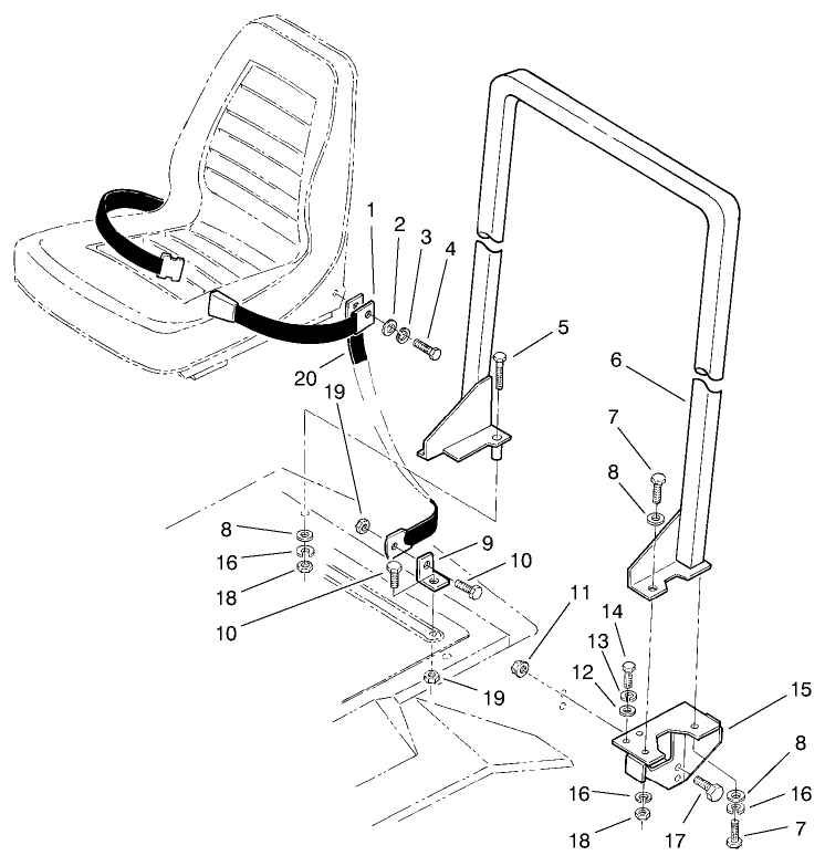 Roll Over Protection System (r.o.p.s.) Assembly