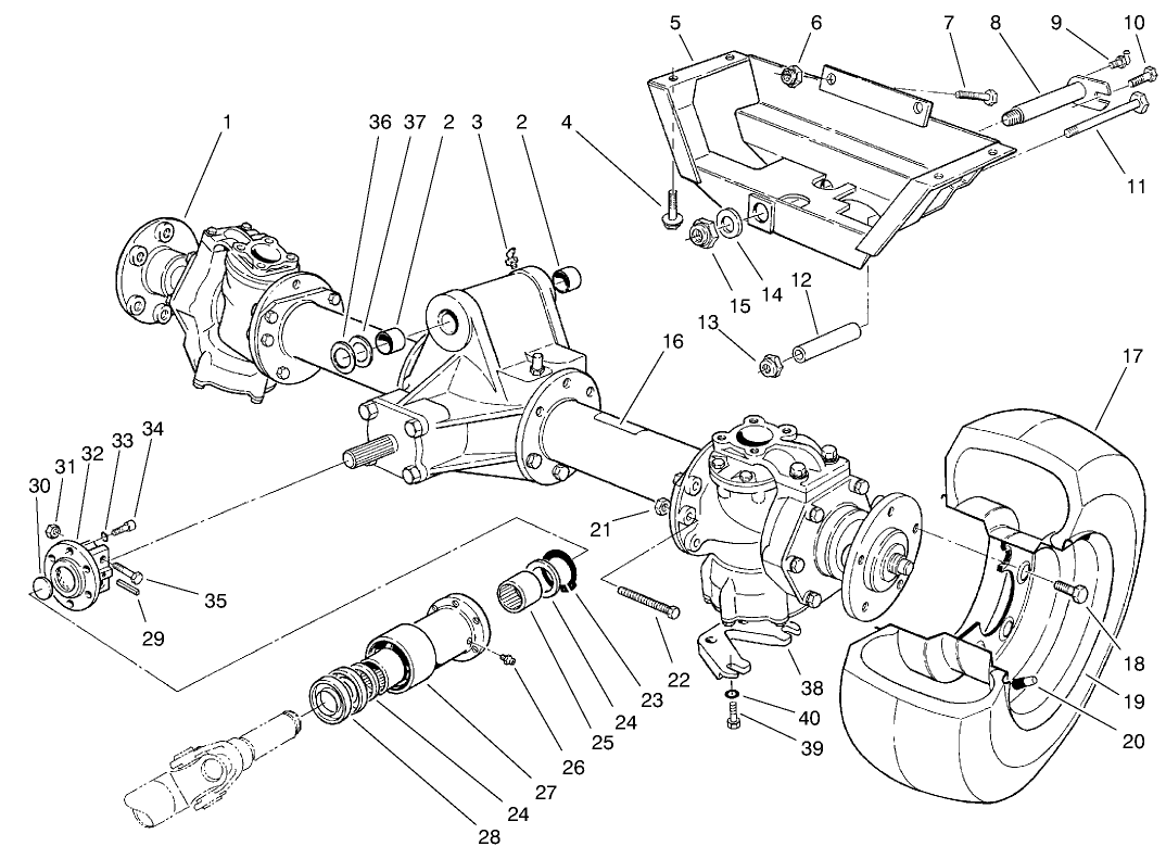 Rear Axle Installation Assembly