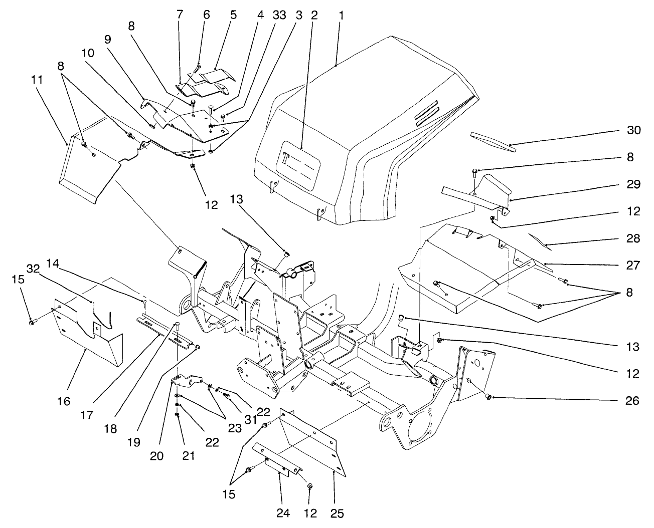 Hood & Grille Assembly